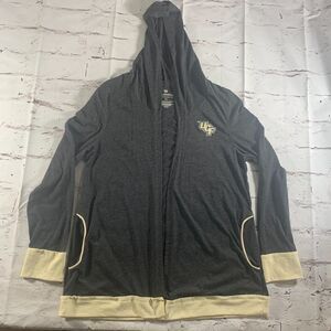 Women's Colosseum Charcoal UCF Knights Steeplechase Open Hooded Cardigan XL